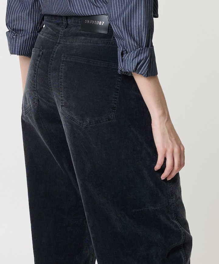 Baggy twisted dames broek zwart