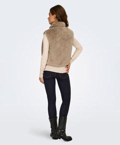 Dames gilet beige