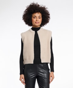 Dames gilet beige
