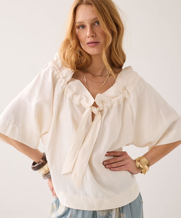 Dames blouse ecru