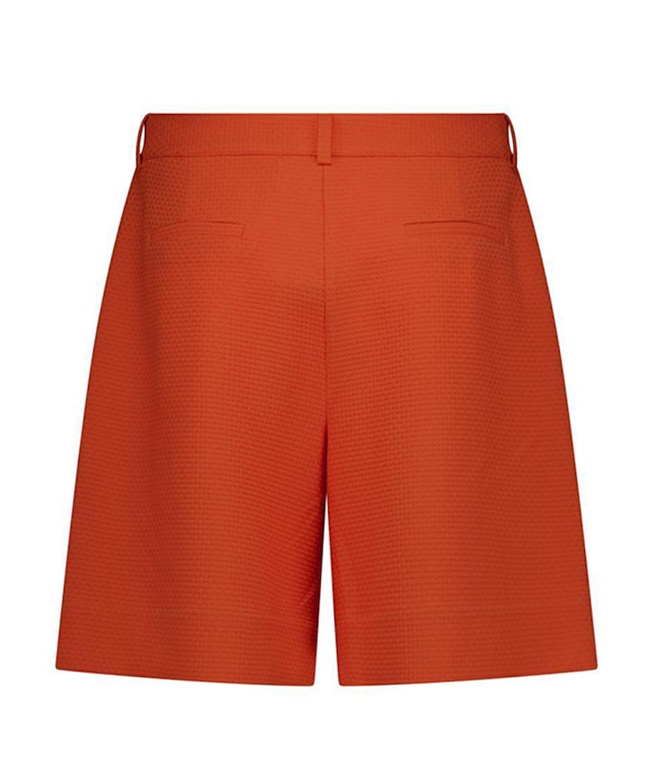 Mascha waffle dames korte broek oranje