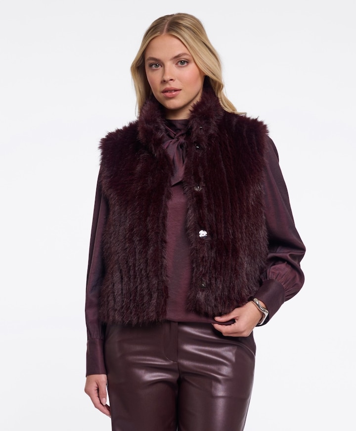 Dames gilet bordeaux