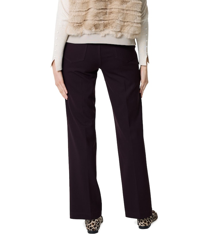 Pull On Slim dames broek bordeaux