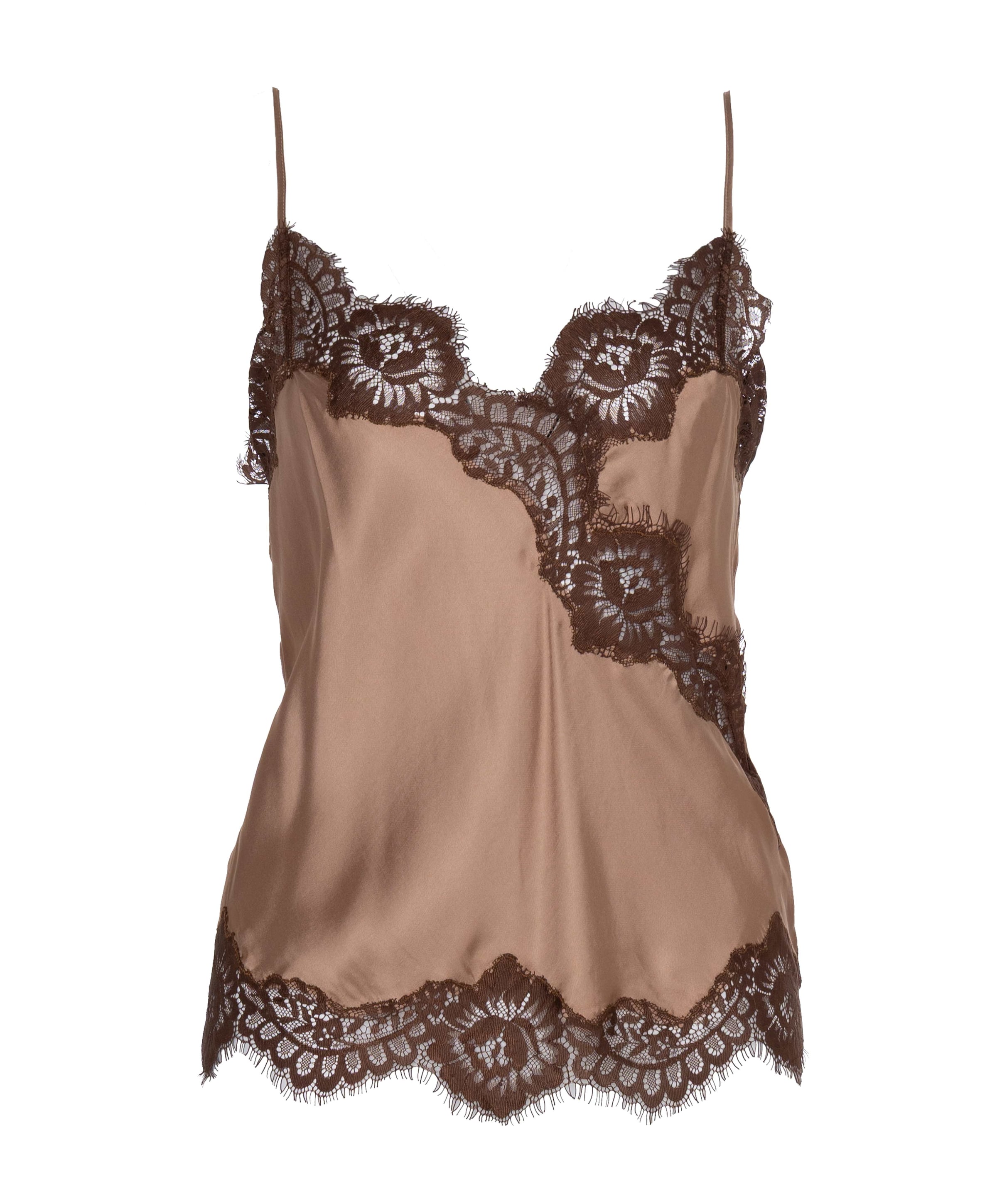 Dames top bruin