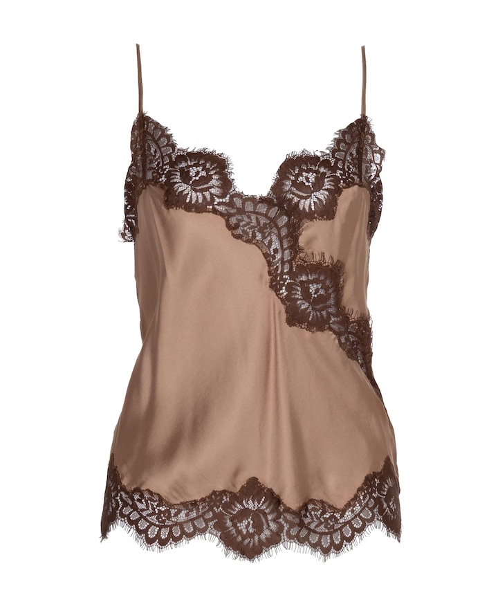 Dames top bruin