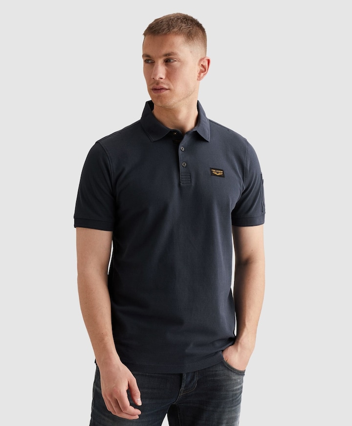 Heren polo blauw