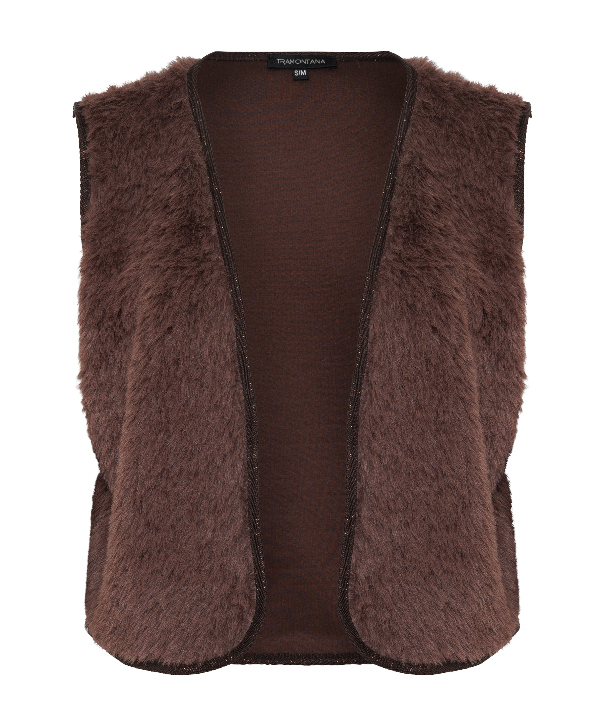 Dames gilet bruin