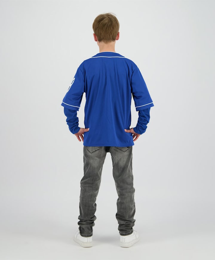 Jongens overhemd korte mouw blauw