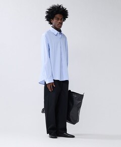 Heren overhemd lange mouw blauw