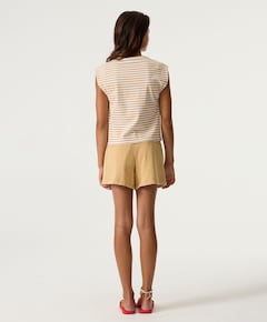 P262730 meisjes korte broek beige