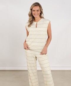 Dames top ecru