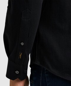 Heren overhemd lange mouw zwart