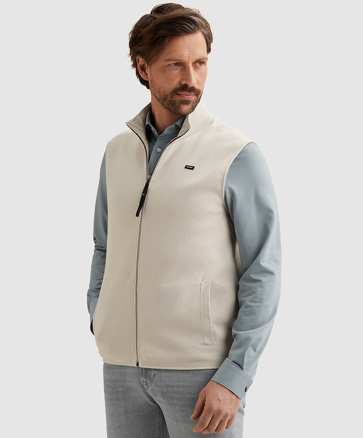 Heren bodywarmer beige