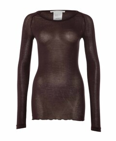 Dames longsleeve bruin