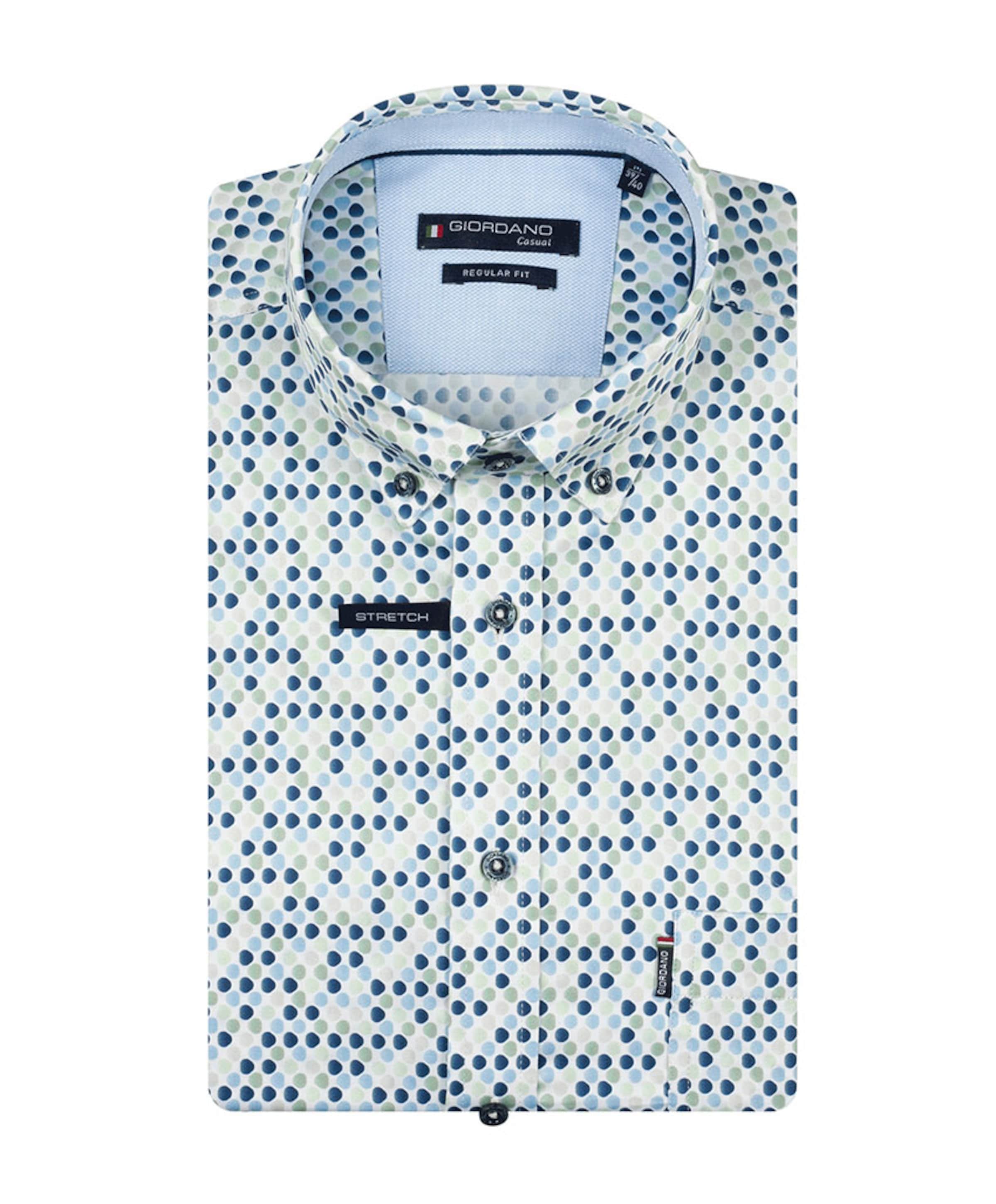 Heren overhemd lange mouw groen