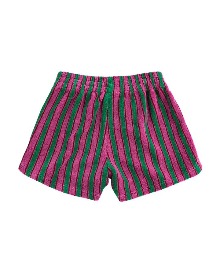 Striped terry cloth uniseks korte broek paars