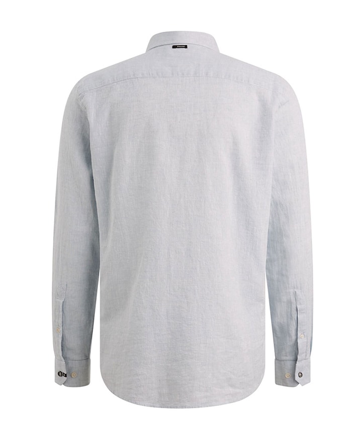 Heren overhemd lange mouw blauw