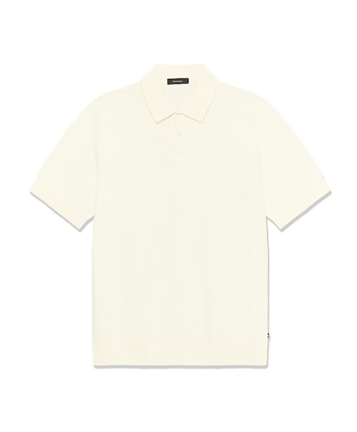 Heren polo ecru