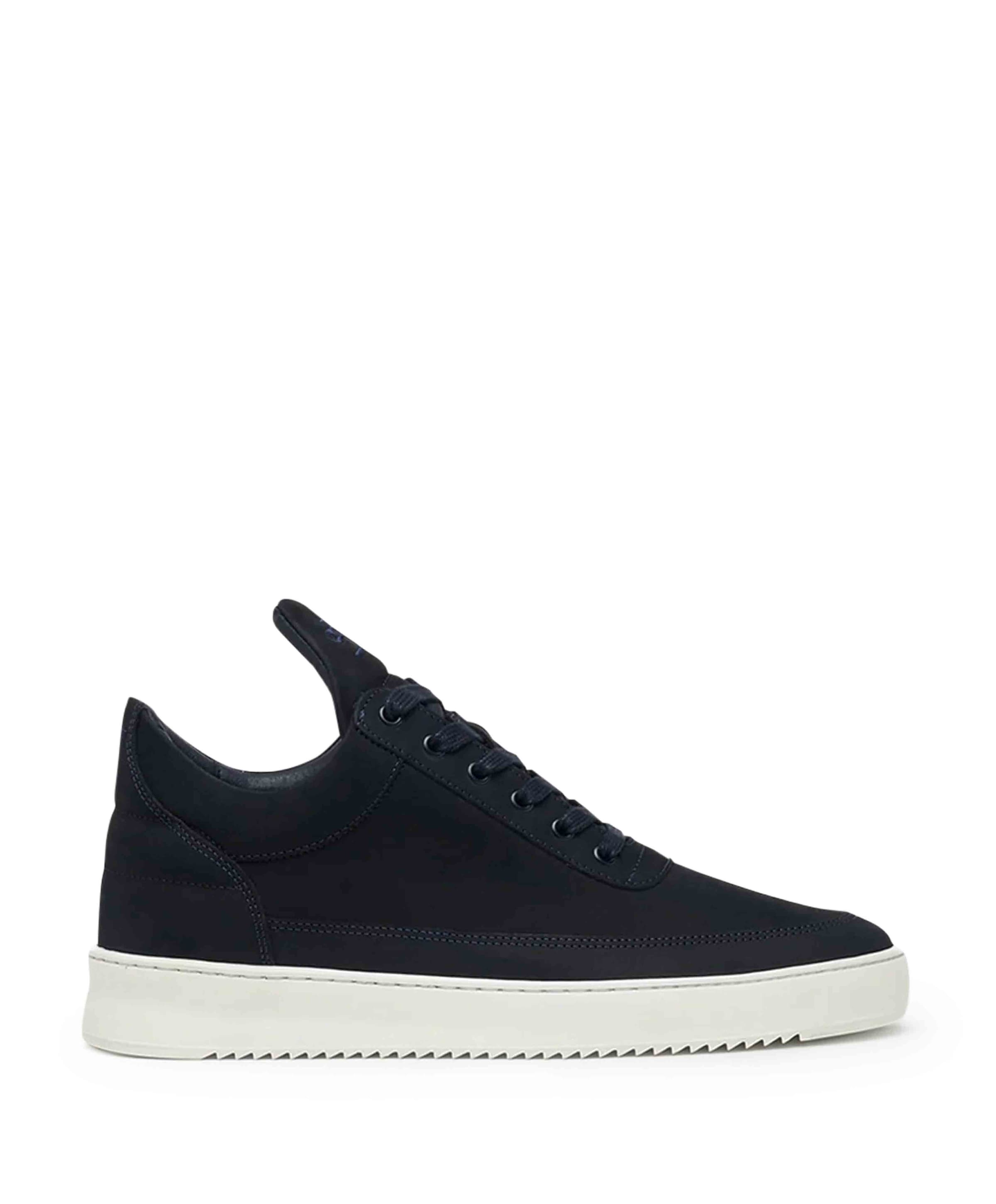 Low Top Ripple Nubuck heren sneakers blauw