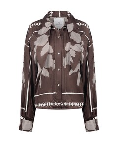 Dames blouse bruin