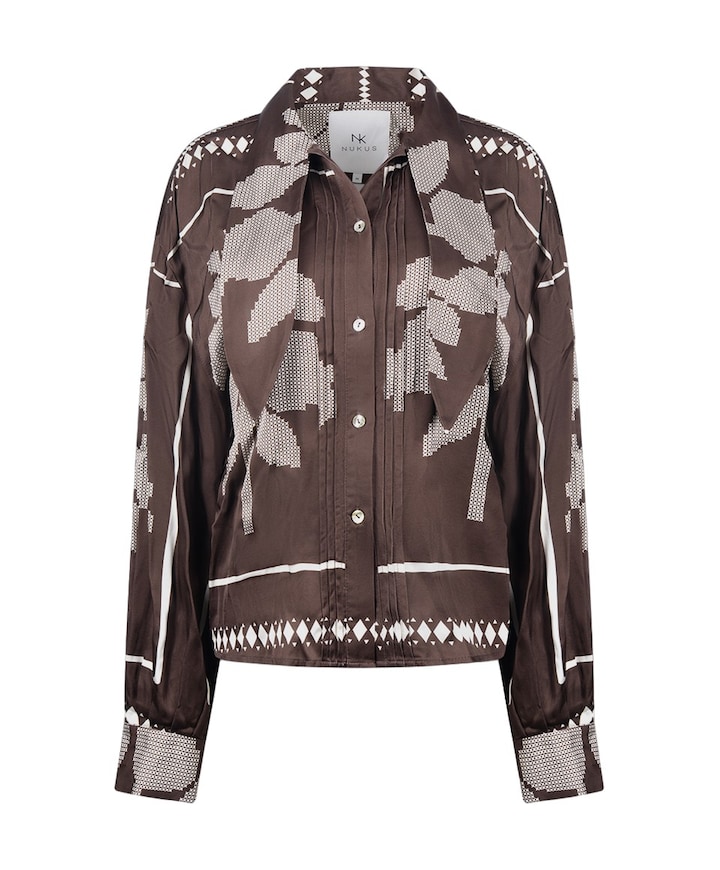 Dames blouse bruin
