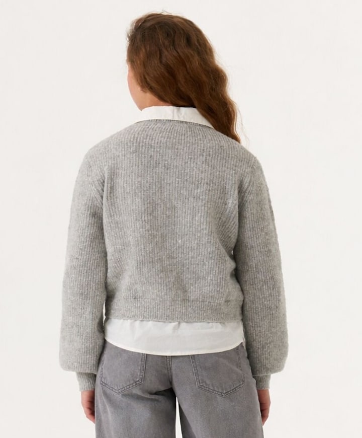 Meisjes vest grijs