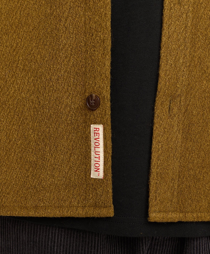 Heren overshirt bruin