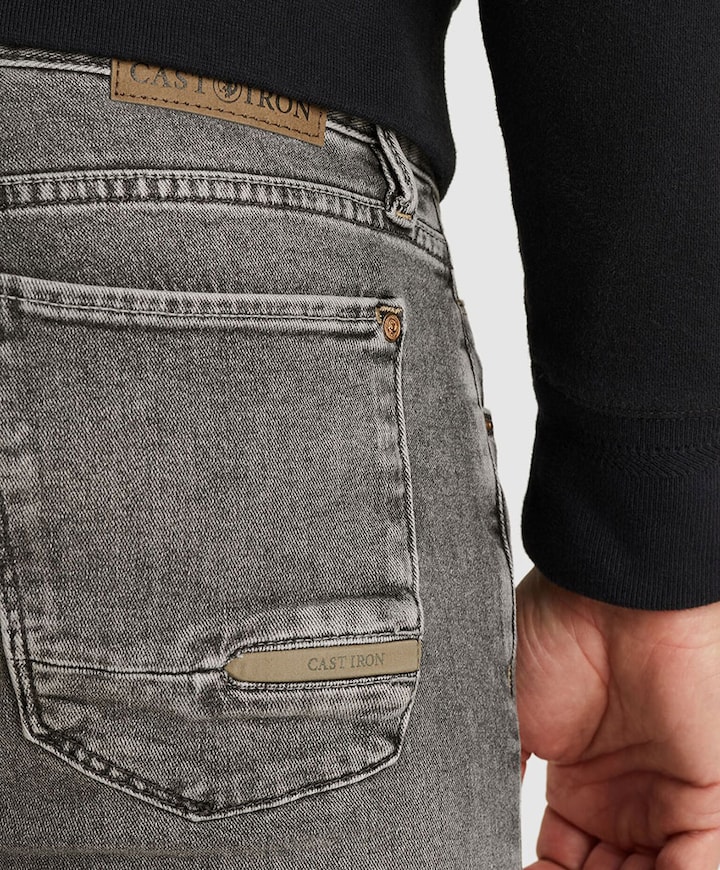 RISER SLIM MEDIUM COAL GREY heren jeans grijs