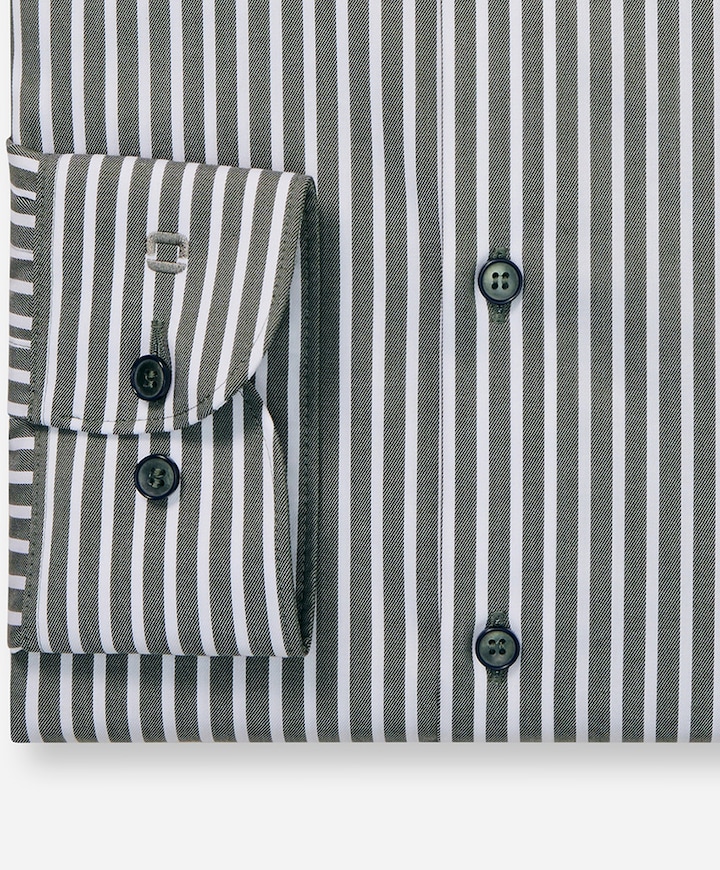 Heren overhemd lange mouw groen