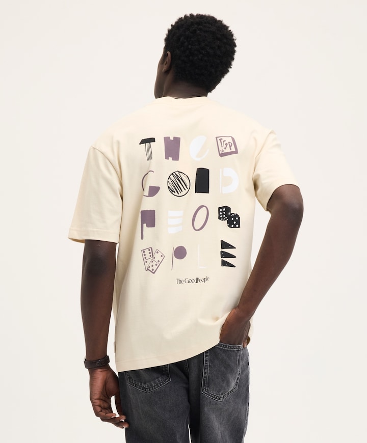 Heren T-shirt beige