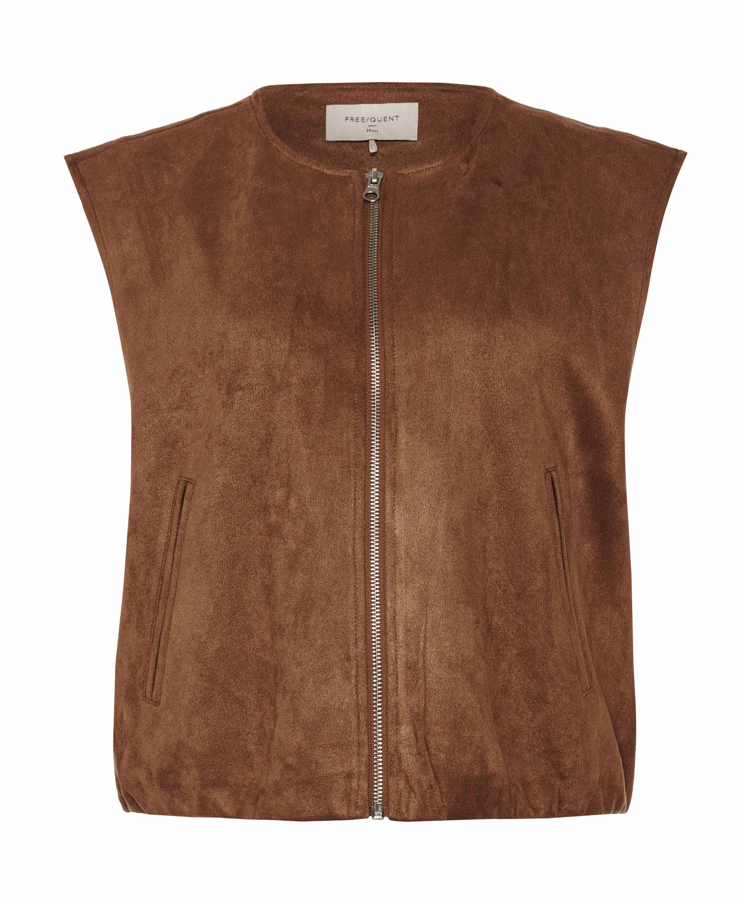 Dames gilet bruin