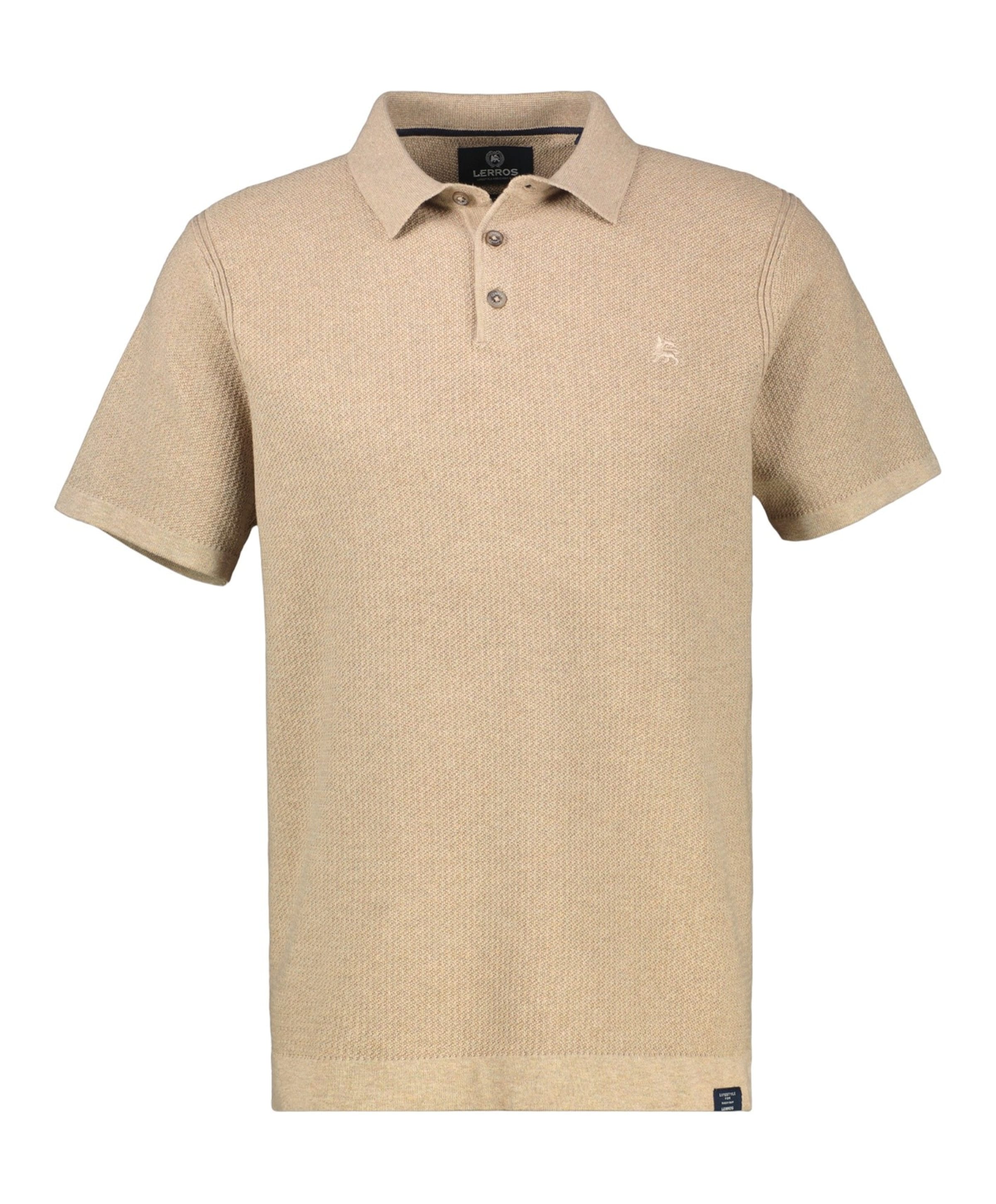Heren polo beige