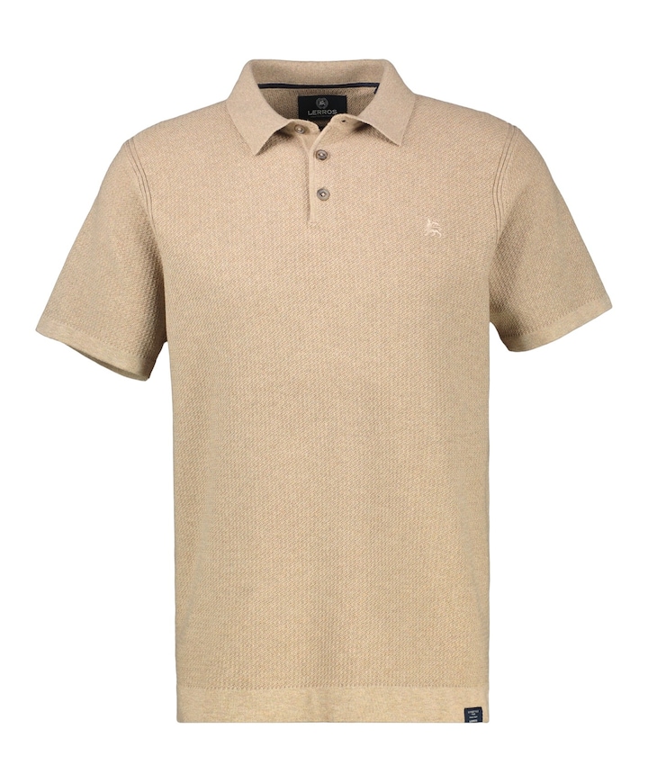Heren polo beige