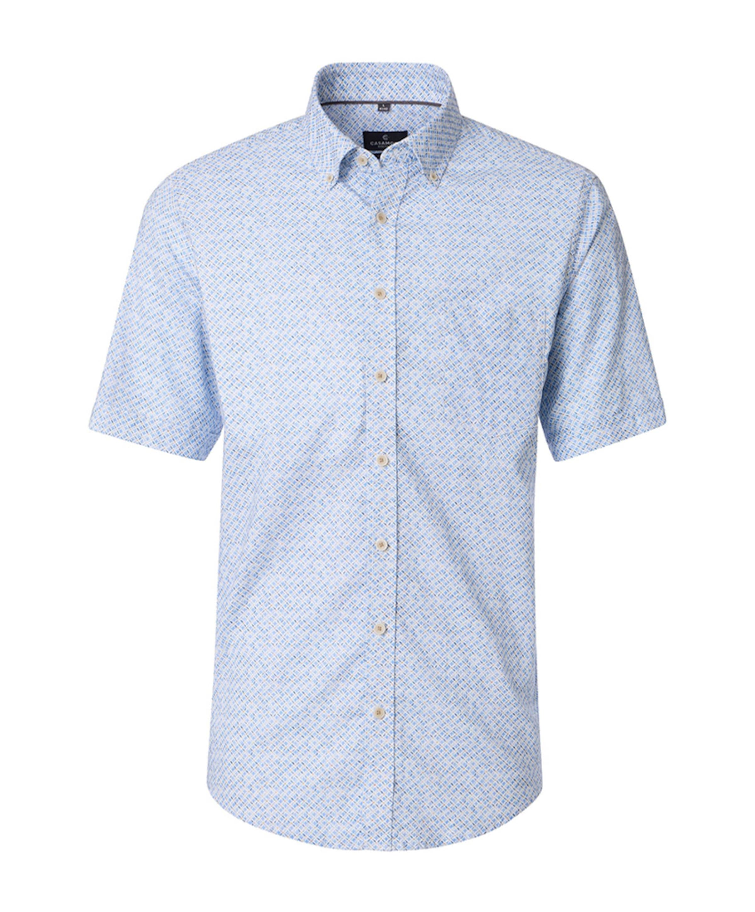 CASAMODA heren business overhemd comfort fit Kent kraag lange mouw enkelkleurig wit, maat:47