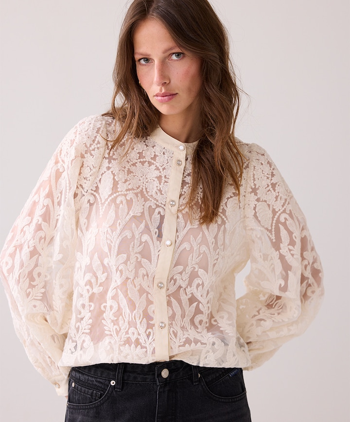 Dames blouse ecru