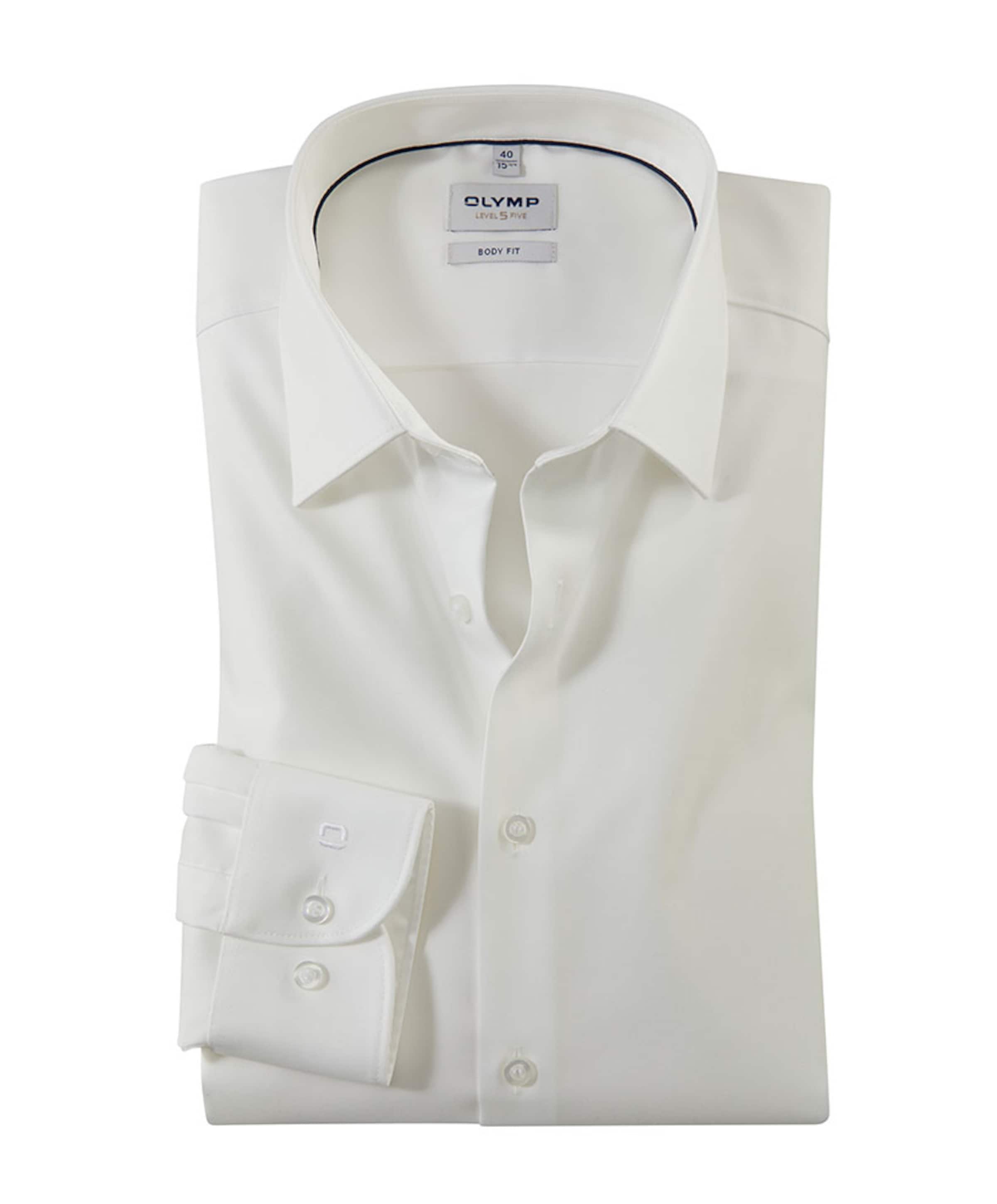 Heren overhemd lange mouw beige