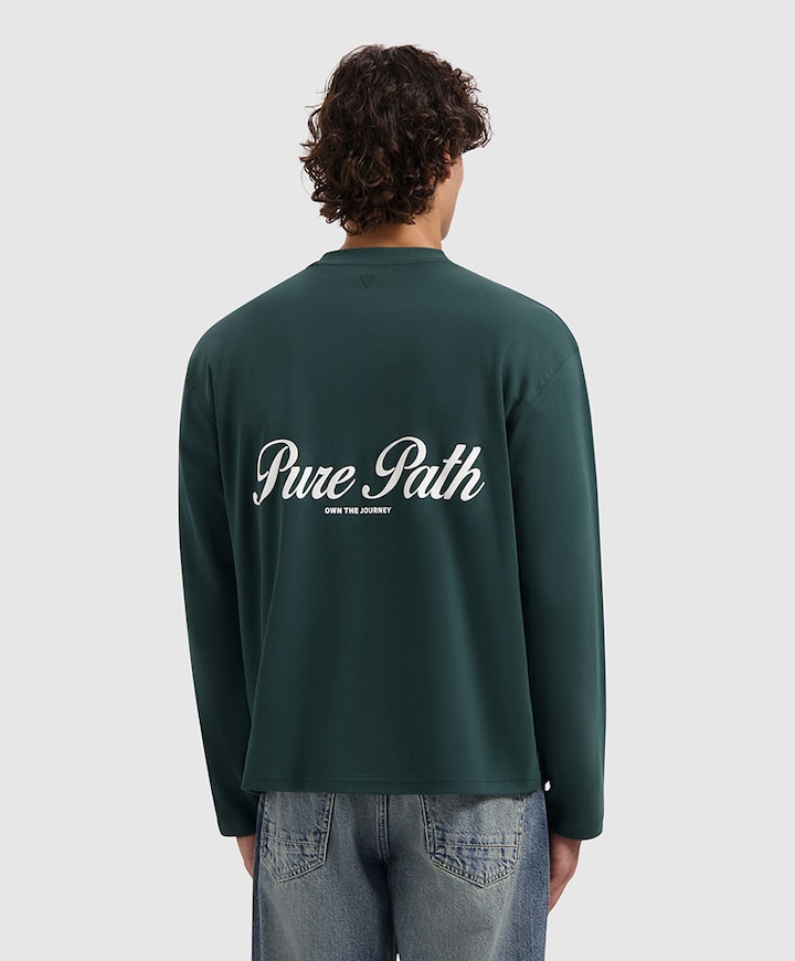 Heren longsleeve groen