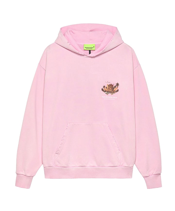 Heren hoodie roze