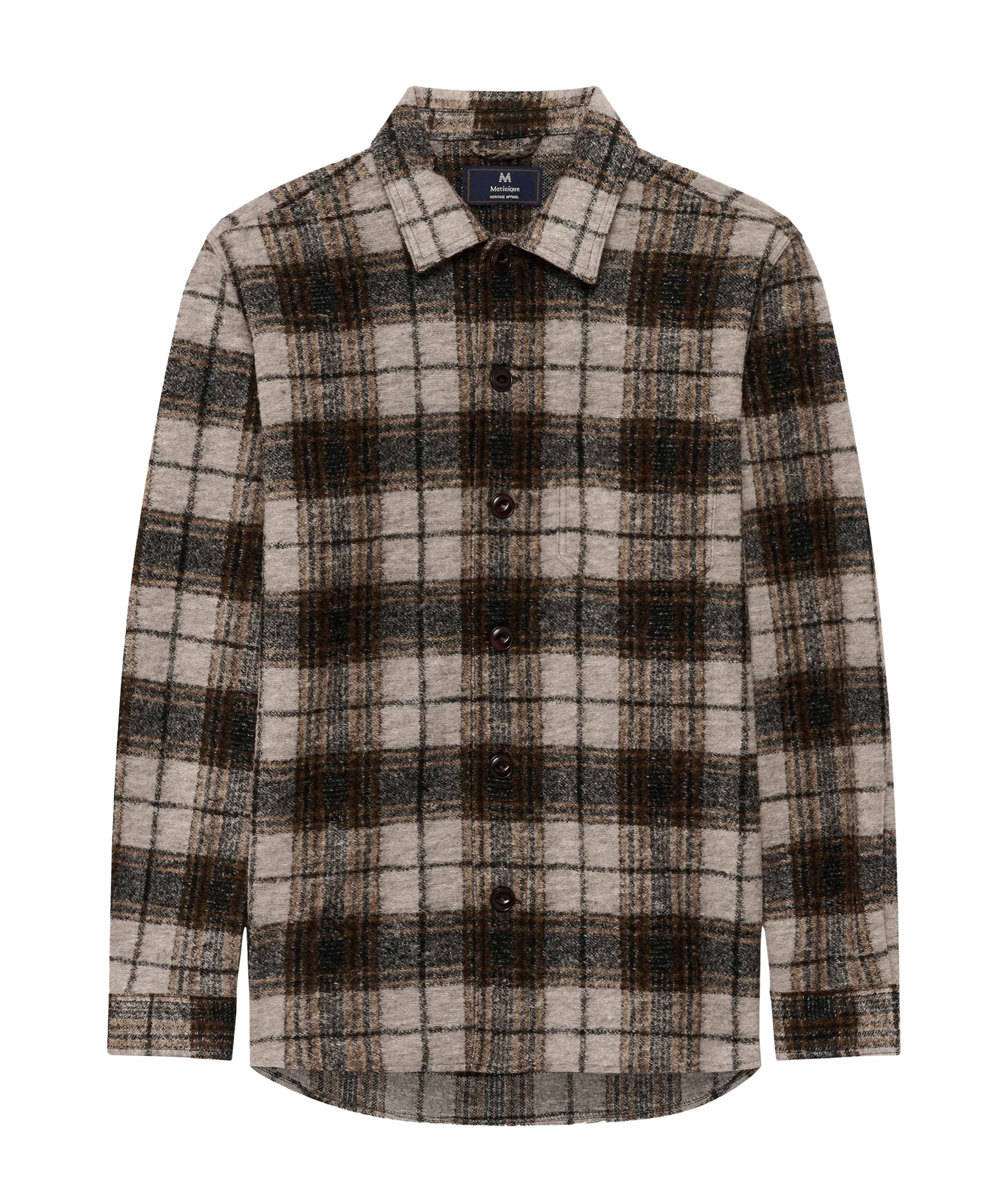 Heren overshirt bruin