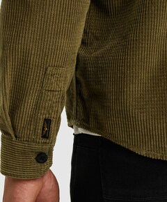 Heren overhemd lange mouw groen