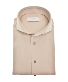 Heren overhemd lange mouw beige