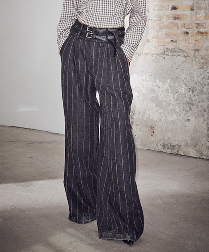 Ivanna Belt Tall dames broek grijs