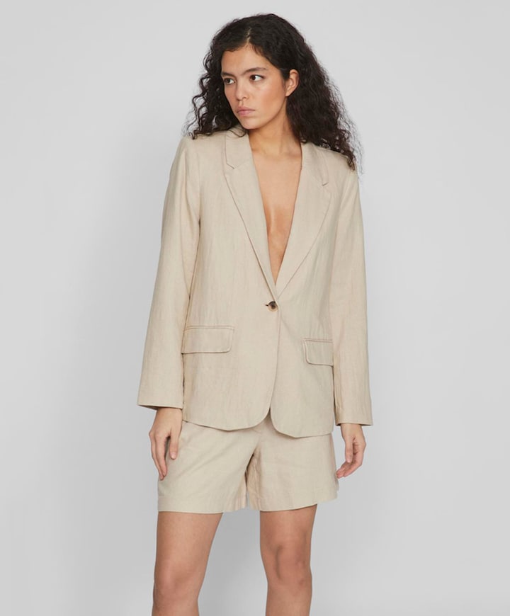 Dames blazer beige