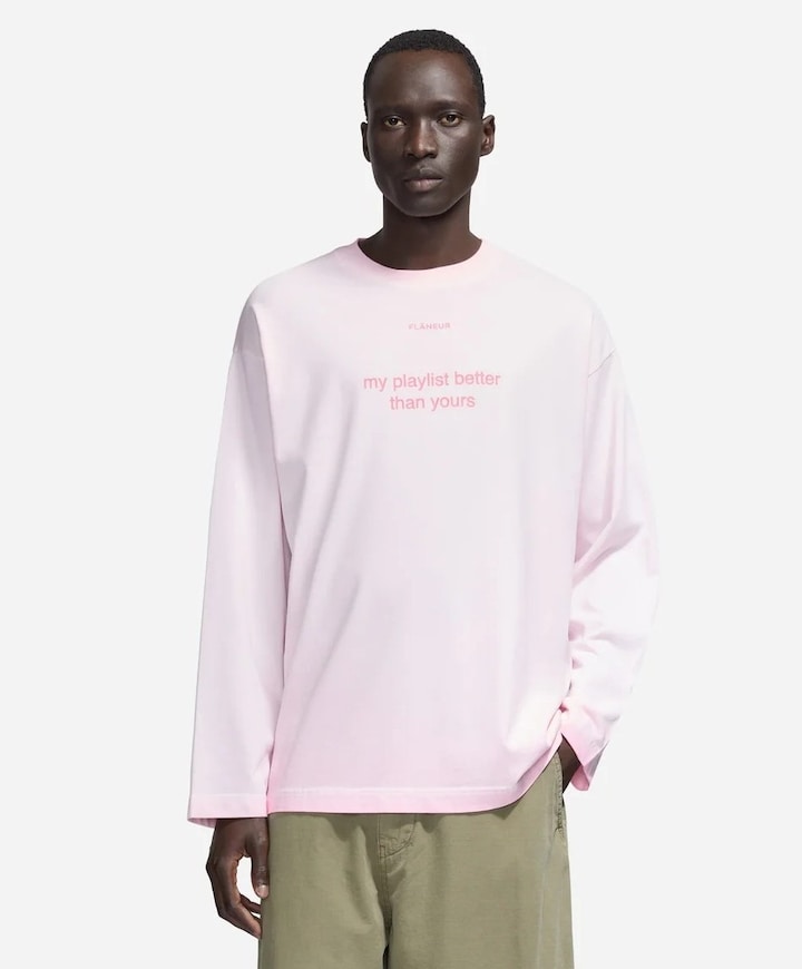 Heren longsleeve roze
