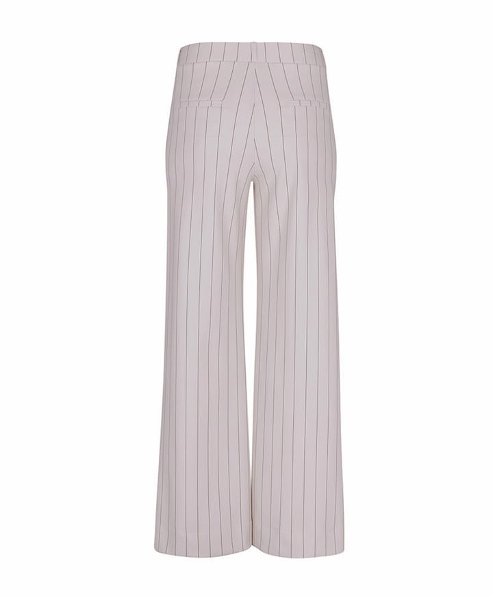 Lexie bonded pinstripe dames broek beige