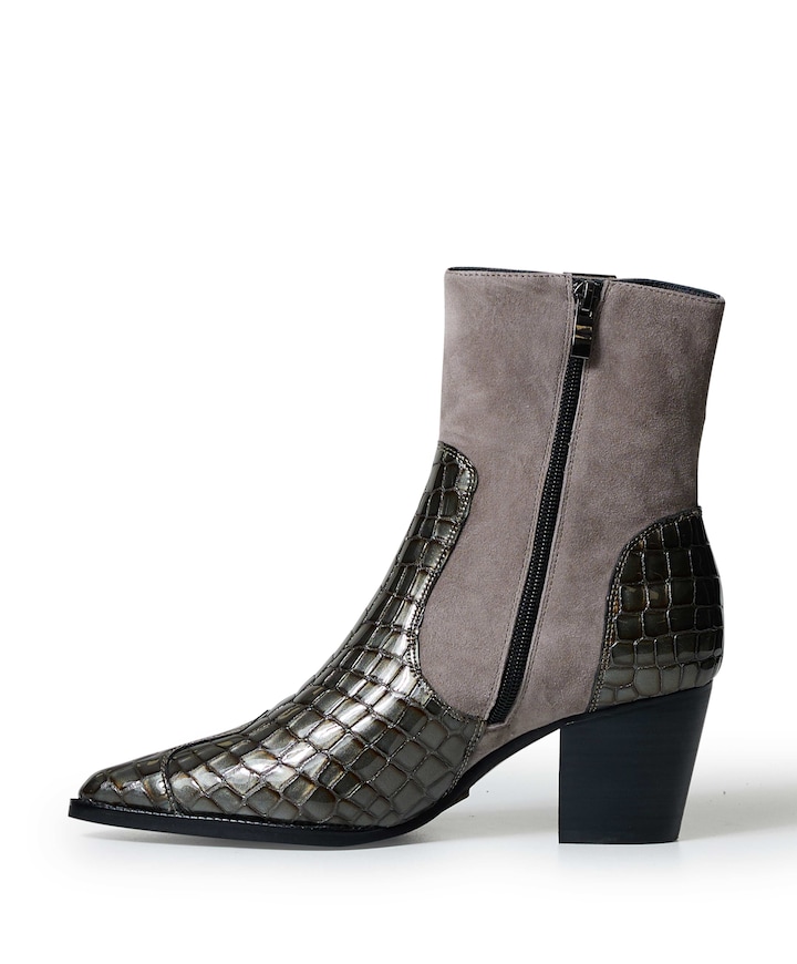 Sibylle dames enkellaarzen grijs