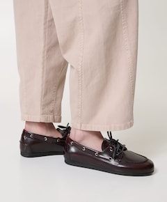 dames mocassins bordeaux