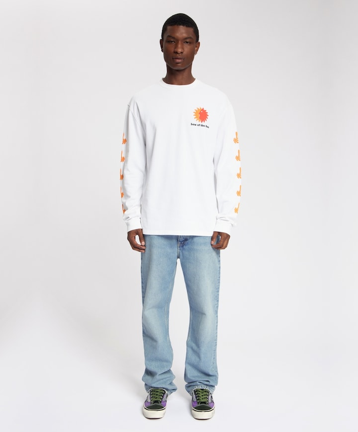 Heren longsleeve wit