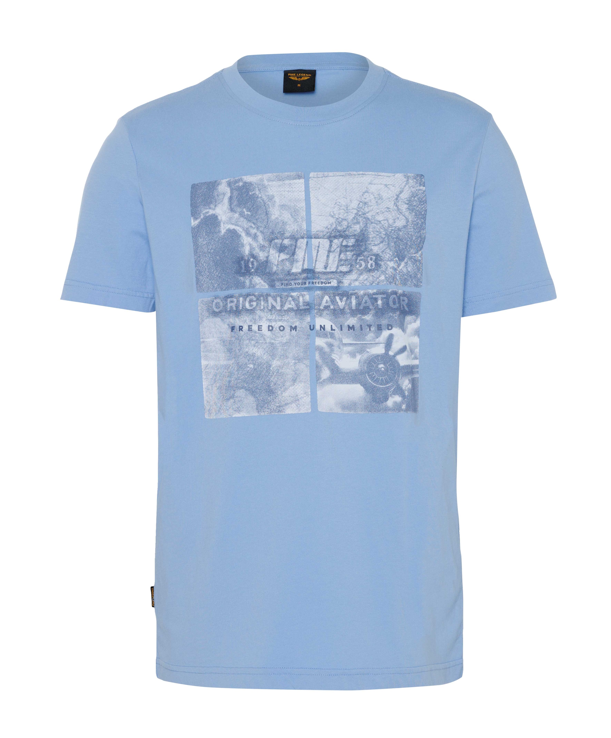 Heren T-shirt blauw