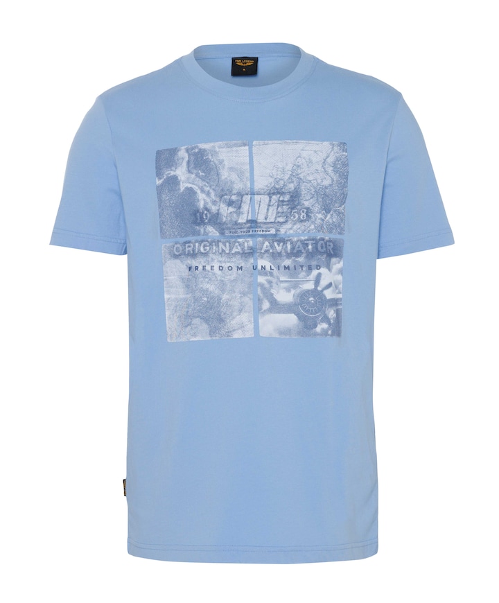 Heren T-shirt blauw